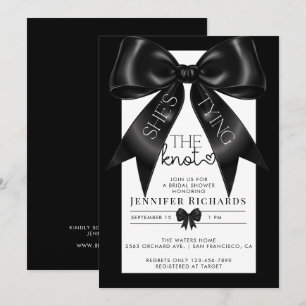 Shes Tying The Knot   Ribbon Bridal Shower Invitation