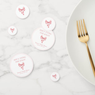 She's Tying the Knot Soft Pink Coquette Shower Confetti