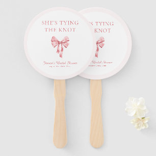 She's Tying the Knot Soft Pink Coquette Shower Hand Fan