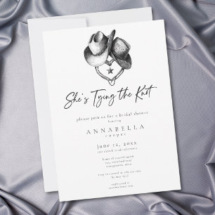 Shes Tying the Knot Western Hats Bridal Shower Invitation