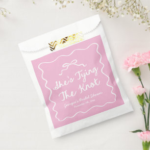 She's Tying The Knot Whimsical Bow Bridal Shower Favour Bags