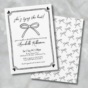 She's Tying The Knot Whimsical Bridal Shower Invitation