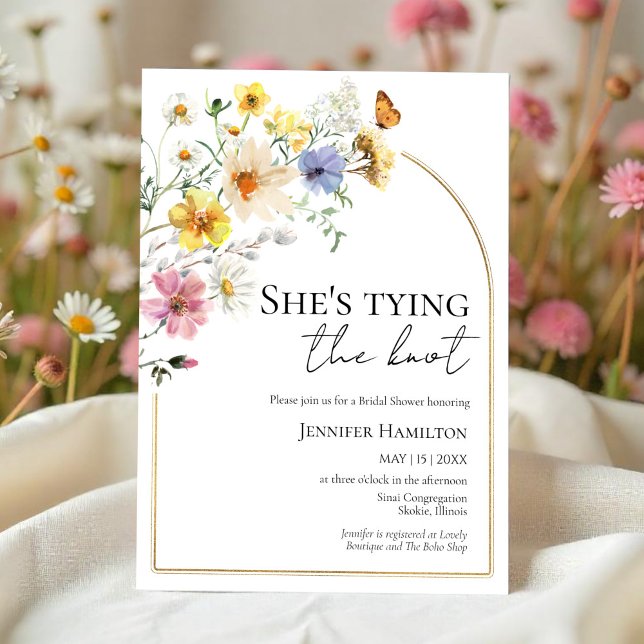 She's tying the knot | Wildflower Bridal Shower Invitation (Creator Uploaded)