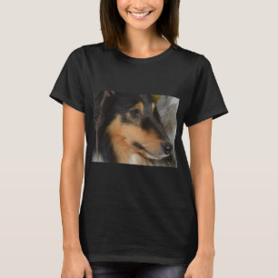 shet shp black white tan head T-Shirt