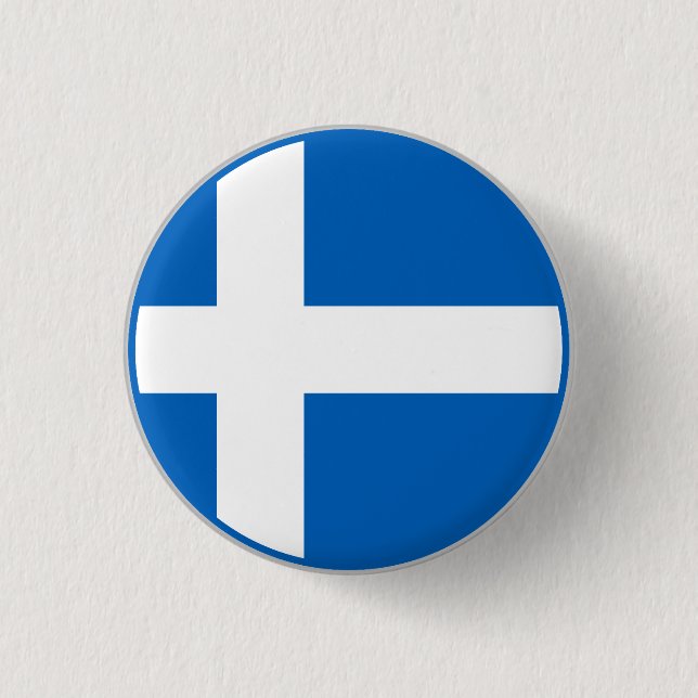 Shetland Flag 3 Cm Round Badge (Front)