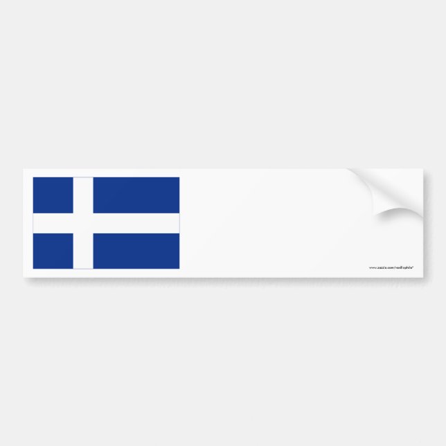 Shetland Flag Bumper Sticker (Front)
