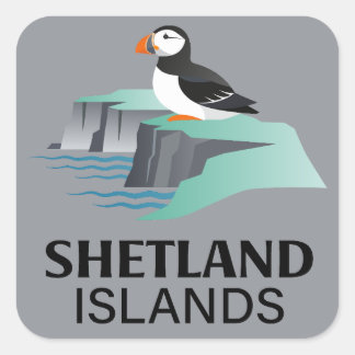 Shetland Islands Scotland United Kingdom Square Sticker