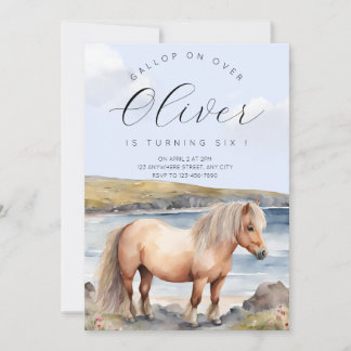 Shetland Pony Birthday Invitation