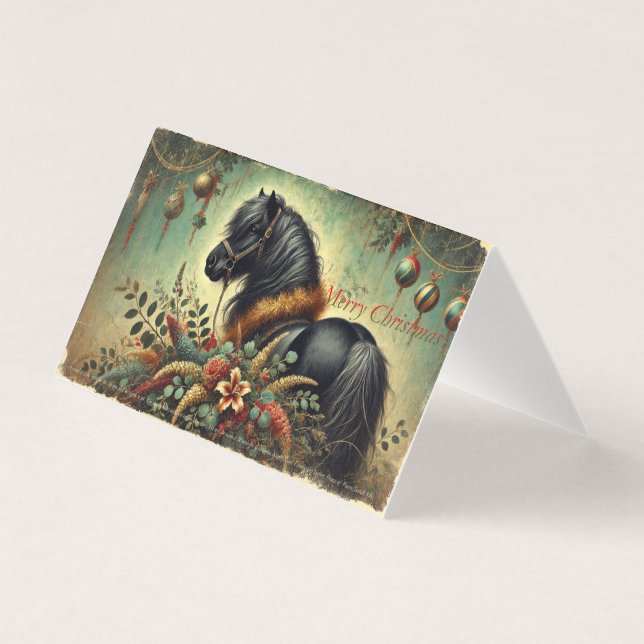 Shetland Pony Christmas Card (Front)