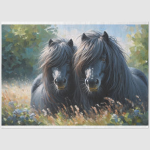 Shetland Pony Decoupage Tissue Paper