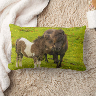 Shetland Pony Mother and Offspring Lumbar Cushion