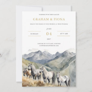 Shetland Pony Watercolor Invitation
