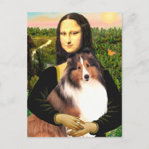 Shetland Sheepdog 7b - Mona Lisa Postcard