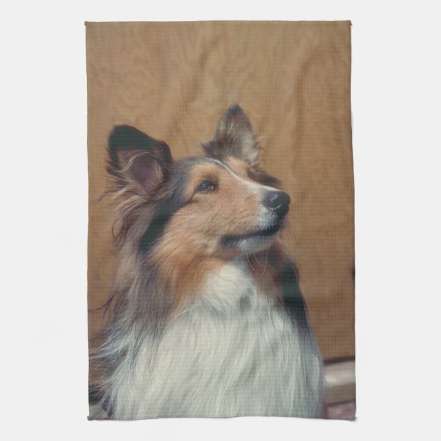 Shetland Sheepdog American MoJo Kitchen Towel (Vertical)