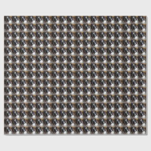 Shetland Sheepdog Black and White Wrapping Paper