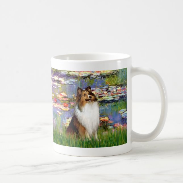 Shetland Sheepdog (Bz) - Lilies 2 Coffee Mug (Right)
