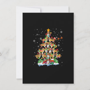 Shetland Sheepdog Christmas Tree Lights Santa Shel Invitation