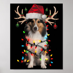 Shetland Sheepdog Christmas Tree Shirt Shetland Sh Poster