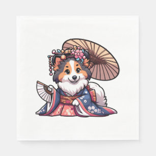 Shetland Sheepdog Dog Kimono Napkin