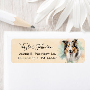 Shetland Sheepdog Dog Return Address Label