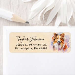 Shetland Sheepdog Dog Return Address Label