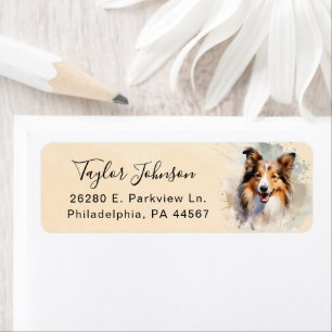 Shetland Sheepdog Dog Return Address Label