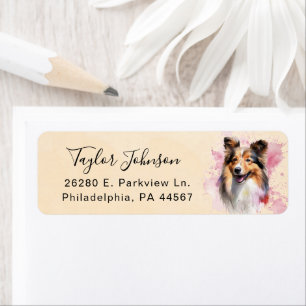 Shetland Sheepdog Dog Return Address Label