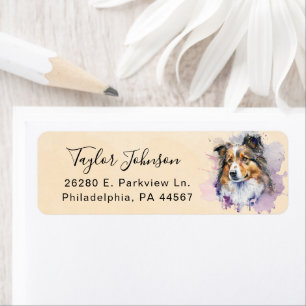 Shetland Sheepdog Dog Return Address Label
