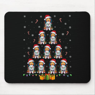 Shetland Sheepdog Dog Santa Hat Xmas Lights Christ Mouse Mat