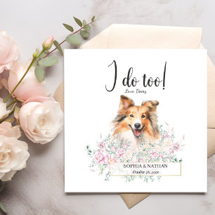 Shetland Sheepdog Dog Wedding Cocktail Napkins