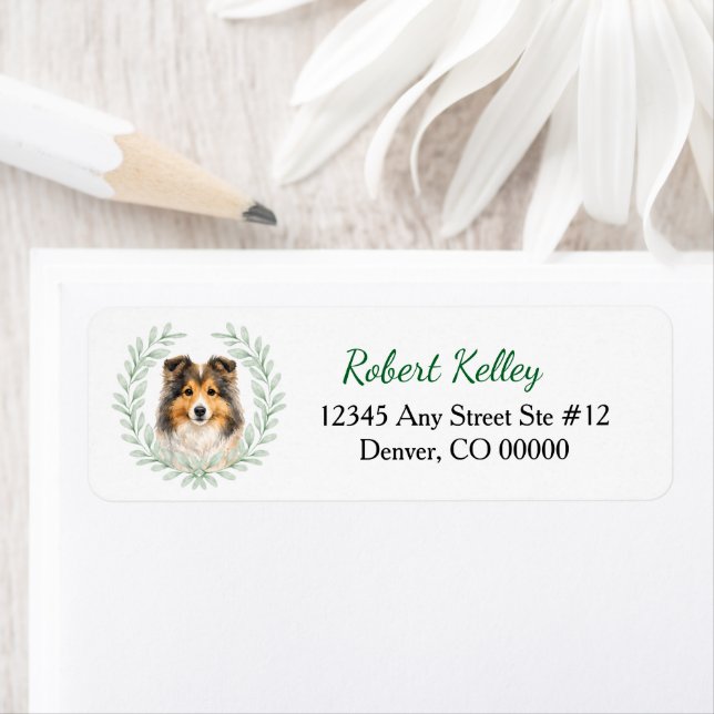 Shetland Sheepdog Eucalyptus Leaf Wreath (Insitu)