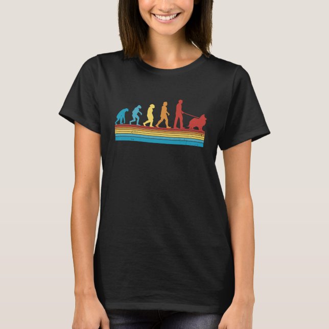 Shetland Sheepdog Evolution Retro Mini Collie Shel T-Shirt (Front)
