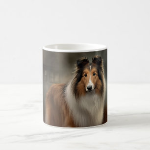 Shetland Sheepdog Halloween Scary Coffee Mug