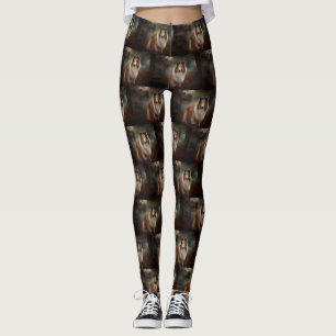 Shetland Sheepdog Halloween Scary Leggings