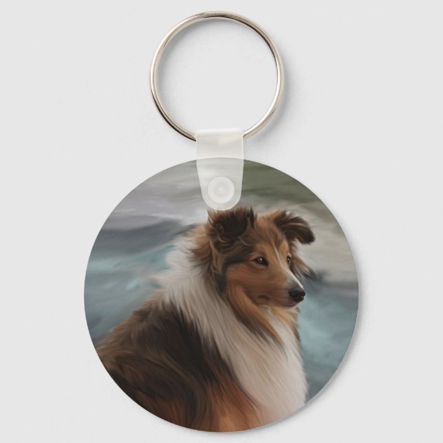 Shetland Sheepdog Key Ring (Front)