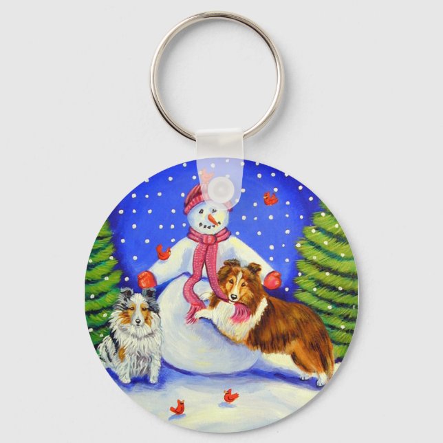 Shetland Sheepdog Keychain (Front)
