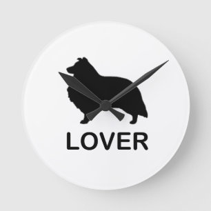 Shetland Sheepdog Lover Round Clock