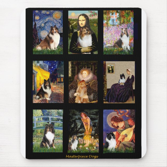 Shetland Sheepdog Masterpiece Composite Mouse Mat (Front)