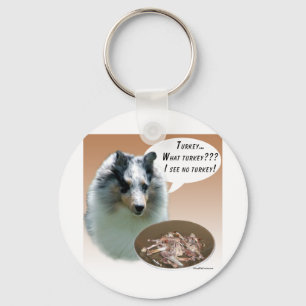 Shetland Sheepdog (merle) Turkey Key Ring