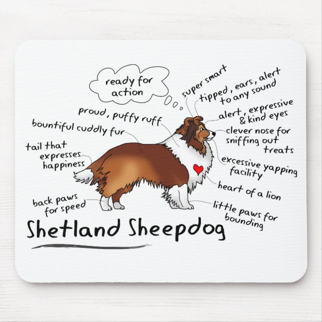 Shetland Sheepdog mousepad (Front)