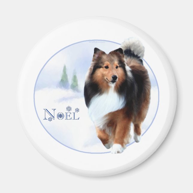 Shetland Sheepdog Noel - Magnet (Front)