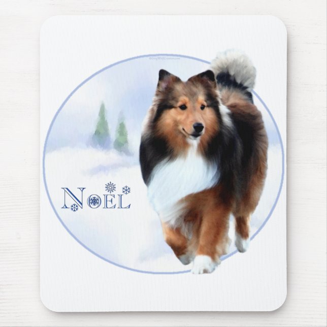 Shetland Sheepdog Noel Mouse Mat (Front)