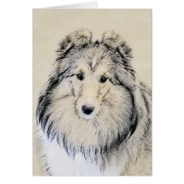 Shetland Sheepdog Painting - Cute Original Dog Art (Front)
