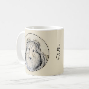 Shetland Sheepdog Painting - Cute Original Dog Art Coffee Mug