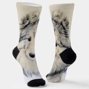 Shetland Sheepdog Painting - Cute Original Dog Art Socks