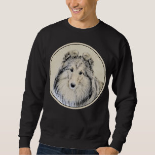 Shetland Sheepdog Painting - Cute Original Dog Art Sweatshirt