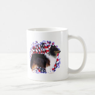 Shetland Sheepdog Patriot Coffee Mug