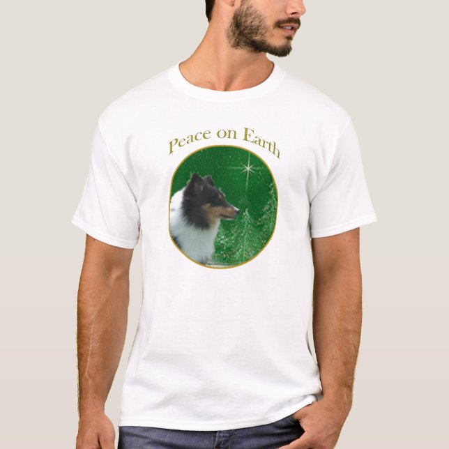 Shetland Sheepdog Peace T-Shirt (Front)
