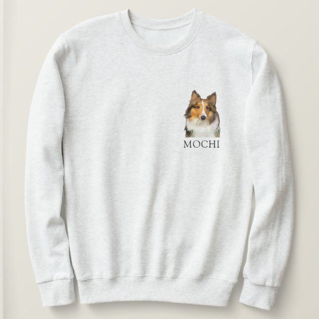 Shetland Sheepdog Personalised Hand Drawing Sweatshirt (Design Front)
