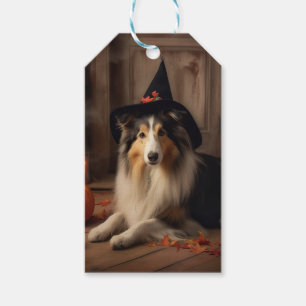 Shetland Sheepdog Pumpkins Halloween Scary Gift Tags